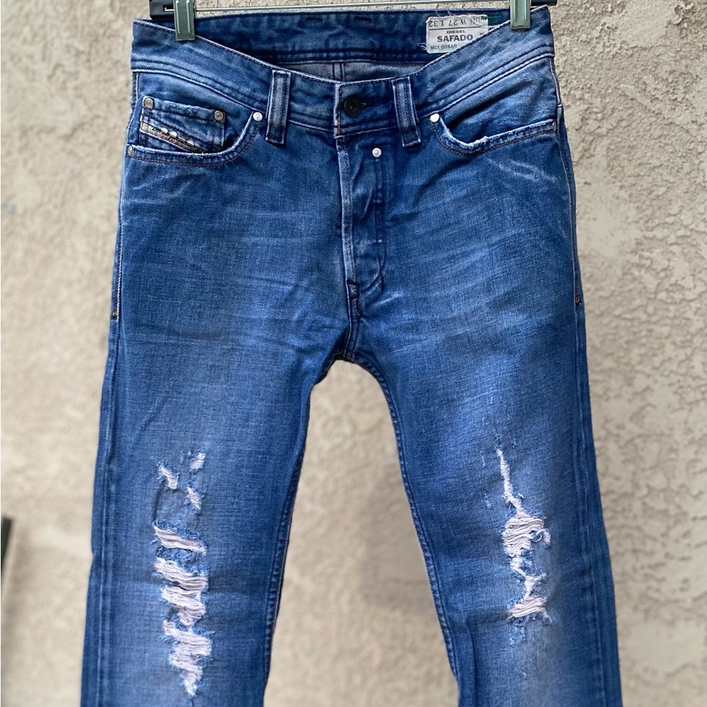 VTG Diesel Safado 🇮🇹 Made Distressed Slim 👖 Sz 27x30